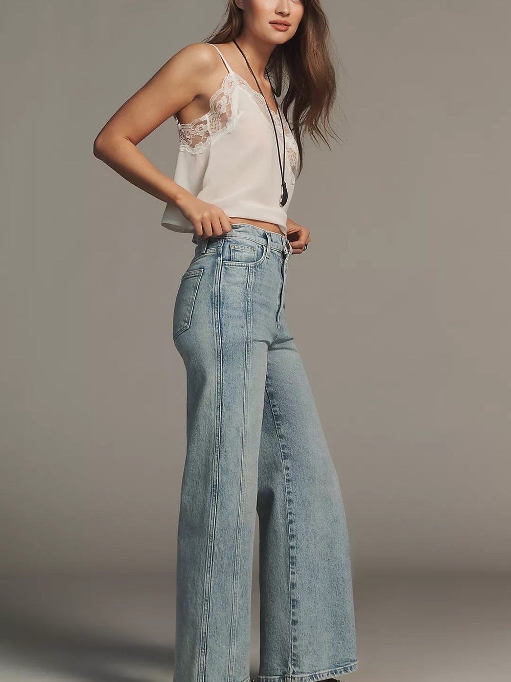 Joe's Jeans Mia High-Rise Wide-Leg Jeans - Picture 2 of 7